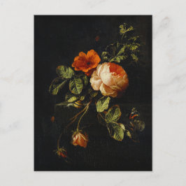 Elias van den Broeck, Stillleben mit Rose Postkarte
