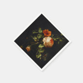 Elias van den Broeck, Stillleben mit Rose Serviette (Ecke)