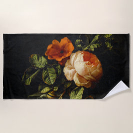 Elias van den Broeck, Stillleben mit Rose Strandtuch