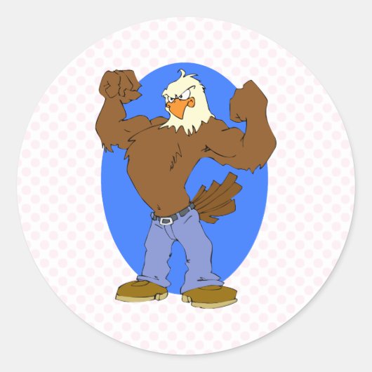 Eliav Eagle Runder Aufkleber (Vorderseite)
