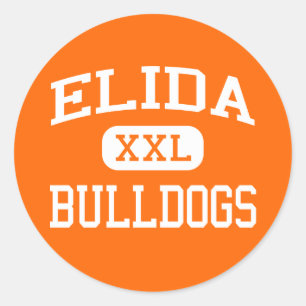 Elida - Bulldogs - Elida High School - Elida Ohio Runder Aufkleber