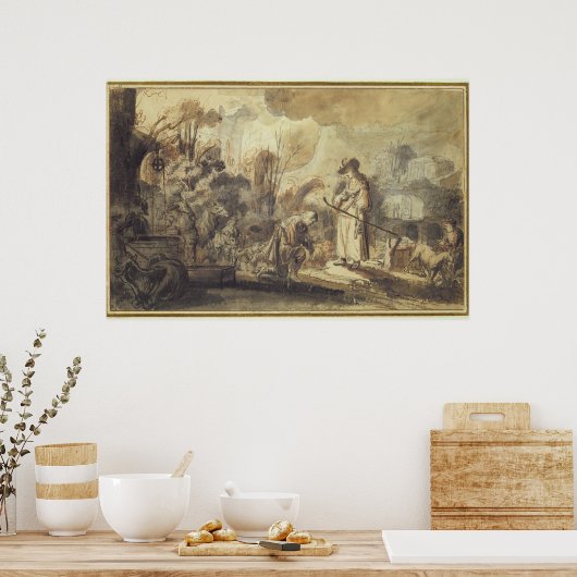 Eliezer and Rebecca at the Well Poster (Küche)