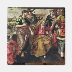 Eliezer Fragend für Rebecca zu Marry Isaac, 1562 Magnet