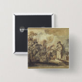 Eliezer und Rebecca am Brunnen Button (Vorne & Hinten)