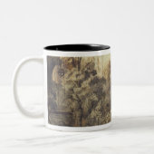 Eliezer und Rebecca am Brunnen Zweifarbige Tasse (Links)