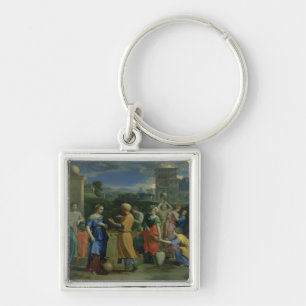 Eliezer und Rebecca an gut, 1648 (Öl auf canv Schlüsselanhänger