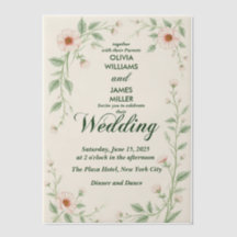 Eligant Simple Vellum Wedding Invitation Overlay