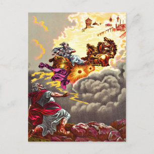 Elijah Ascends to Heaven Postkarte