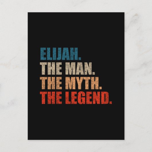 Elijah Der Mann Der Mythos Die Legende Postkarte (Vorderseite)