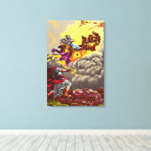 Elijah geht zu den himmlisch verwüsteten Kanvas Leinwanddruck (Insitu (Holzboden))