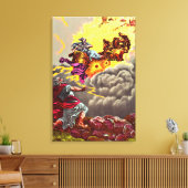 Elijah geht zu den himmlisch verwüsteten Kanvas Leinwanddruck (Insitu (Wohnzimmer))