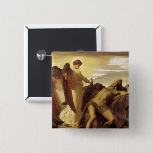 Elijah in Wilderness von Lord Frederic Leighton Button (Vorne & Hinten)