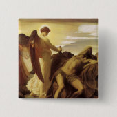 Elijah in Wilderness von Lord Frederic Leighton Button (Vorderseite)
