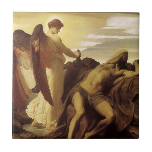 Elijah in Wilderness von Lord Frederic Leighton Fliese (Vorderseite)
