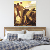Elijah in Wilderness von Lord Frederic Leighton Leinwanddruck (Insitu (Schlafzimmer))