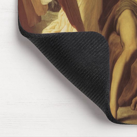 Elijah in Wilderness von Lord Frederic Leighton Mousepad (Ecke)