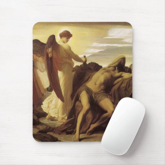 Elijah in Wilderness von Lord Frederic Leighton Mousepad (Mit Mouse)