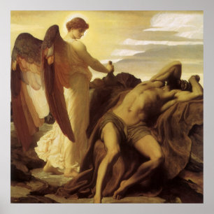 Elijah in Wilderness von Lord Frederic Leighton Poster