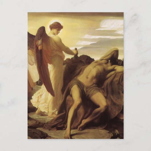 Elijah in Wilderness von Lord Frederic Leighton Postkarte (Vorderseite)