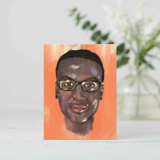 elijah mcclain Gemälde Postkarte (Stehend Vorderseite)