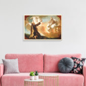 Elijah nahm in einem Feuerturm von G. Angeli auf Leinwanddruck (Insitu (Wohnzimmer))