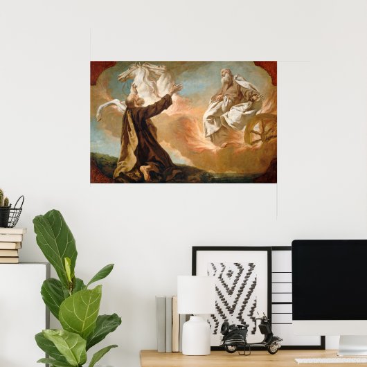 Elijah nahm in einem Feuerturm von G. Angeli auf Poster (Heimbüro)