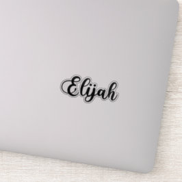 Elijah Name - Handgeschriebene Kalligrafie Aufkleber