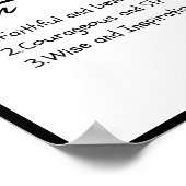 Elijah, Personalisierter Name Definition für Junge Poster (Ecke)