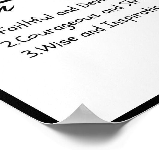 Elijah, Personalisierter Name Definition für Junge Poster (Ecke)