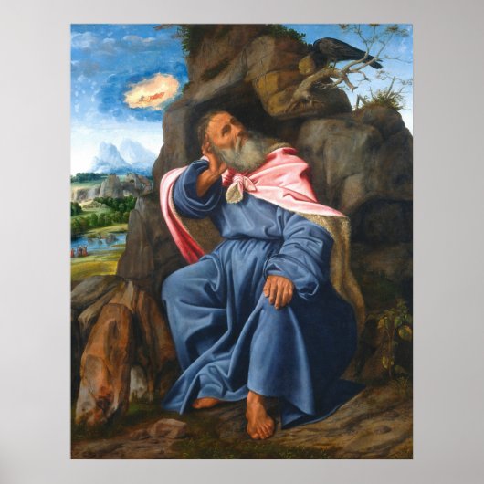 Elijah & Raven - Giovanni Savoldo Kunstgedicht Poster (Vorne)