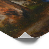 Elijah & Raven - Giovanni Savoldo Kunstgedicht Poster (Ecke)