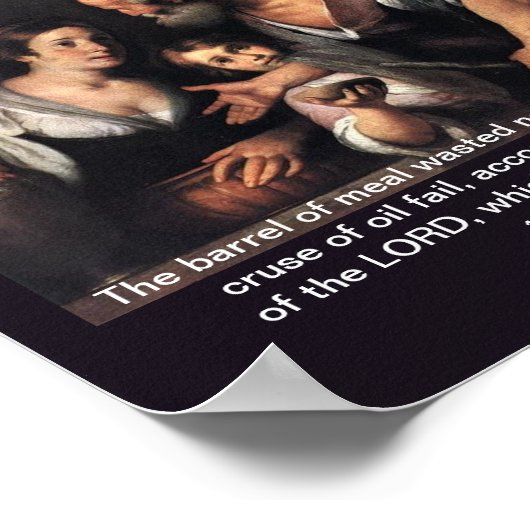 Elijah und die Witwe von Zarephath - Poster (Ecke)