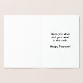 Elijahs Cup: Ein Pessach wünscht eine Karte (Innenseite)