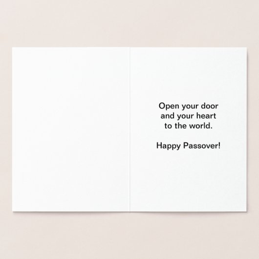 Elijahs Cup: Ein Pessach wünscht eine Karte (Innenseite)