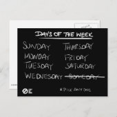 Eliminieren eines Tages Postkarte (Vorne/Hinten)