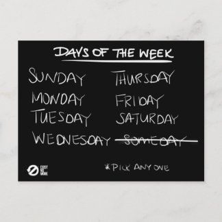 Eliminieren eines Tages Postkarte