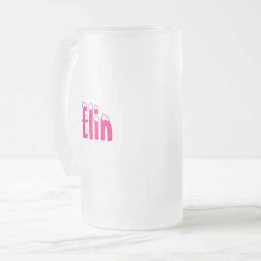 Elin-Name Art-Mattierte Tasse (Vorderseite Links)