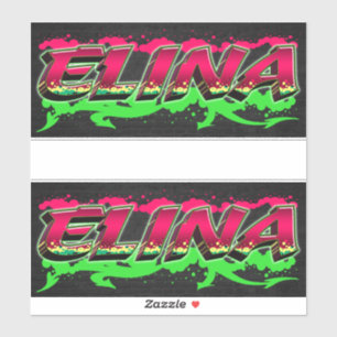 Elina Vorname Name Graffiti Aufkleber Sticker