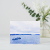 Eliot Bay Seattle Ferry Watercolor Postkarte (Stehend Vorderseite)