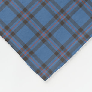 Eliot-Clan-Blau und BrownTartan Fleecedecke