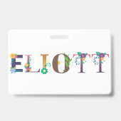 ELIOTT Vorname Elegant bestickt Ausweis (Rückseite)