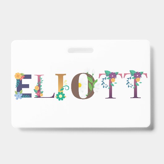 ELIOTT Vorname Elegant bestickt Ausweis (Vorderseite)