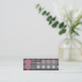 Elipses : neonrot : mini visitenkarte (Stehend Vorderseite)