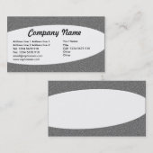 Eliptical - Mid Gray Embossed Textur Visitenkarte (Vorne/Hinten)