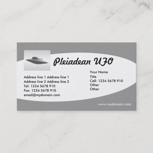 Eliptical Platinum - UFO Visitenkarte (Vorderseite)