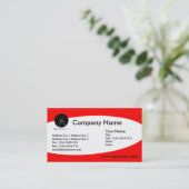 Eliptical - Rot Visitenkarte (Stehend Vorderseite)