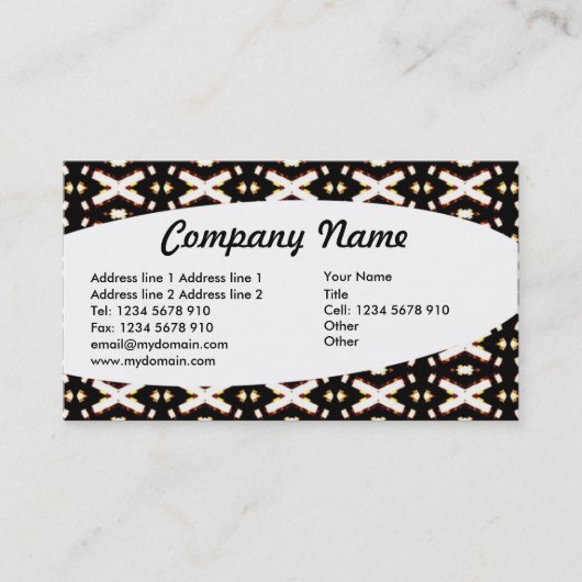 Eliptisch - Abstrakt 016 Visitenkarte (Vorderseite)