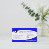 Eliptisch - blau visitenkarte (Stehend Vorderseite)