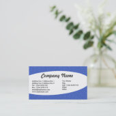 Eliptisch - Blaue Textur Visitenkarte (Stehend Vorderseite)