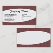 Eliptisch - braune, bestickte Textur Visitenkarte (Vorne/Hinten)